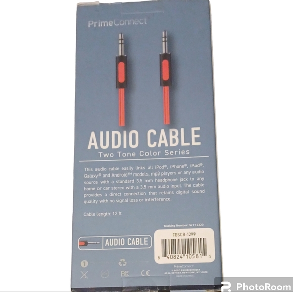 BNIB Prime Connect Audio Cable 12 ft - Picture 2 of 2